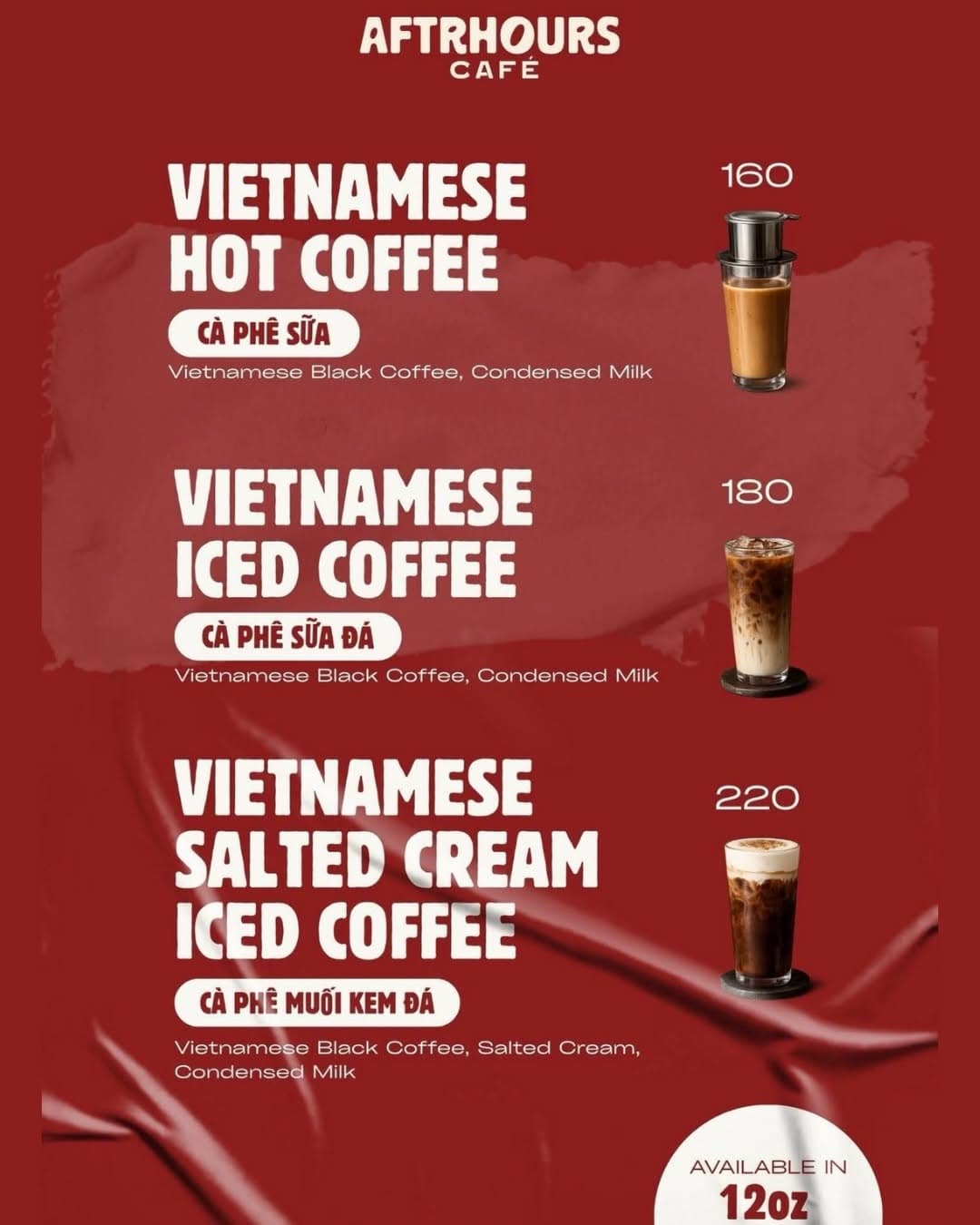 Aftrhours Cafe menu page 2
